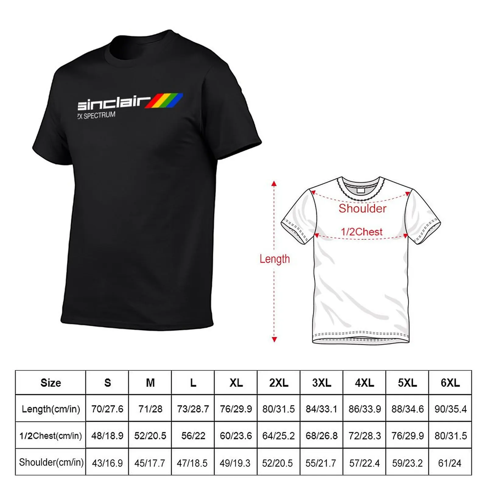 Spectrum zx Essental 남성용 그래픽 티셔츠, 헤비웨이트 상의, 귀여운 상의, 여름 플러스 사이즈