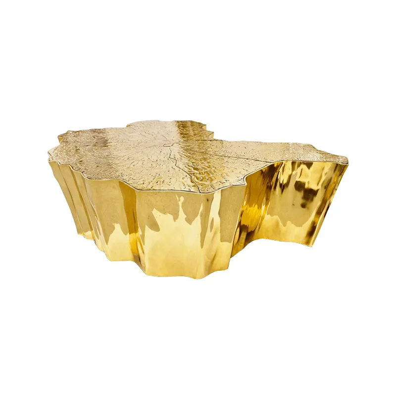 

Italian style, light luxury, special-shaped, tree roots, coffee table, stainless steel, high-end sense, living room, villa