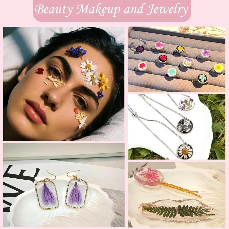 80 قطعة من الزهور المضغوطة المجففة للحرف اليدوية زهور مضغوطة مجففة طبيعية حقيقية في نغمات متعددة الألوان نابضة بالحياة لمجوهرات الراتنج ذاتية الصنع #6