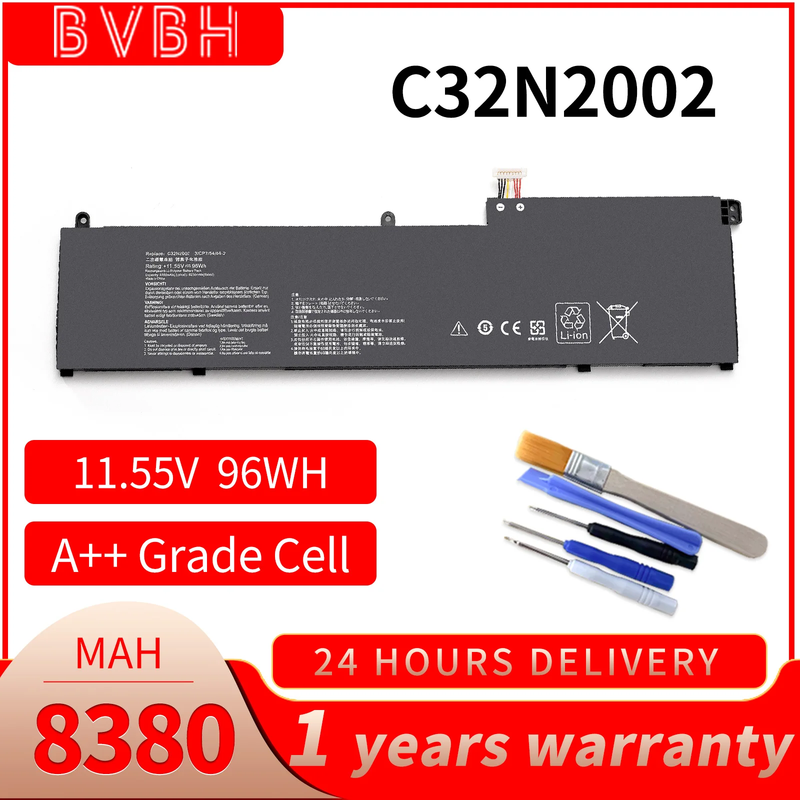 

C32N2002 Laptop Battery for ASUS ZenBook Pro 15 OLED UX535 UX535LI UX535LH UM535 UM535QA UM535QE UM535QH Notebook Bateria 96Wh