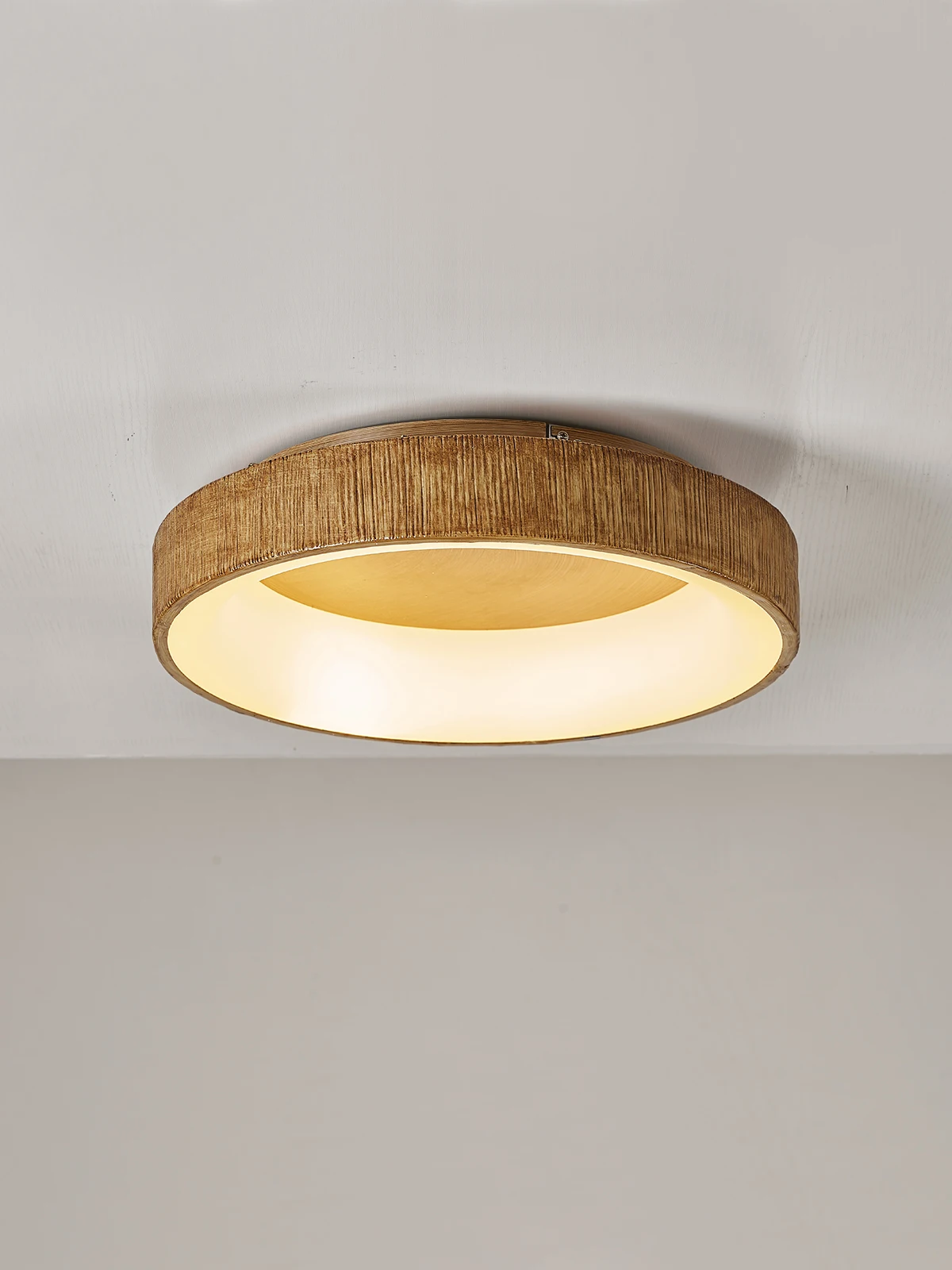Zen Inspired Wooden Ceiling Light, Bedroom Hallway Lighting, Japanese Wabi Sabi Style