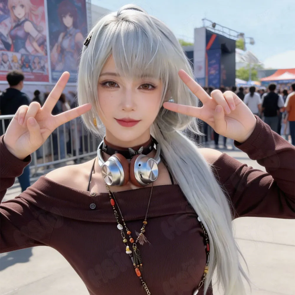 path-to-nowhere-eleven-cosplay-wig-set-80cm-extra-long-gray-green-synthetic-hair-with-wig-cap