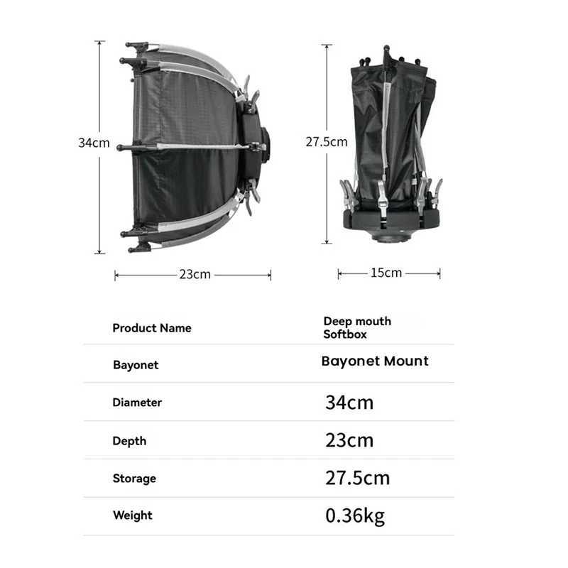 AB25-Mini Tragbare Octagon-Regenschirm-Softbox + Wabengitter Outdoor-Flash-Softbox