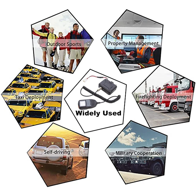 KT-WP12 Mini Car Walkie Talkie VHF UHF Dual Band Handheld Microphone Display And Control Scrambler Mini Mobile Radio Durable