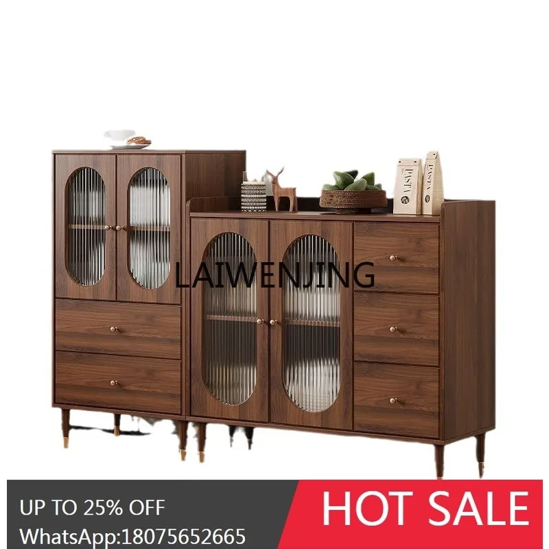 medieval style dining side integrated against the wall small tea living room wall locker low cabinet