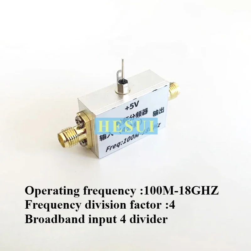 

100M-18GHz RF 4 divider Pre-divider high to low broadband quad