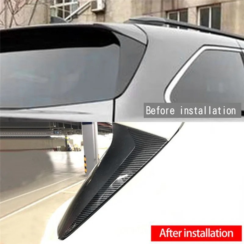 Car Carbon Fiber Vertical Rear Window Side Spoiler Wing for Toyota Sienna 2020-2022 Rear Window Mirror Tail