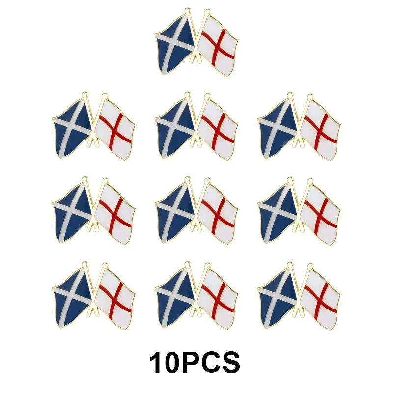 

1-100pcs Scotland and England Lapel Pin Flag badge Brooch Pins Badges