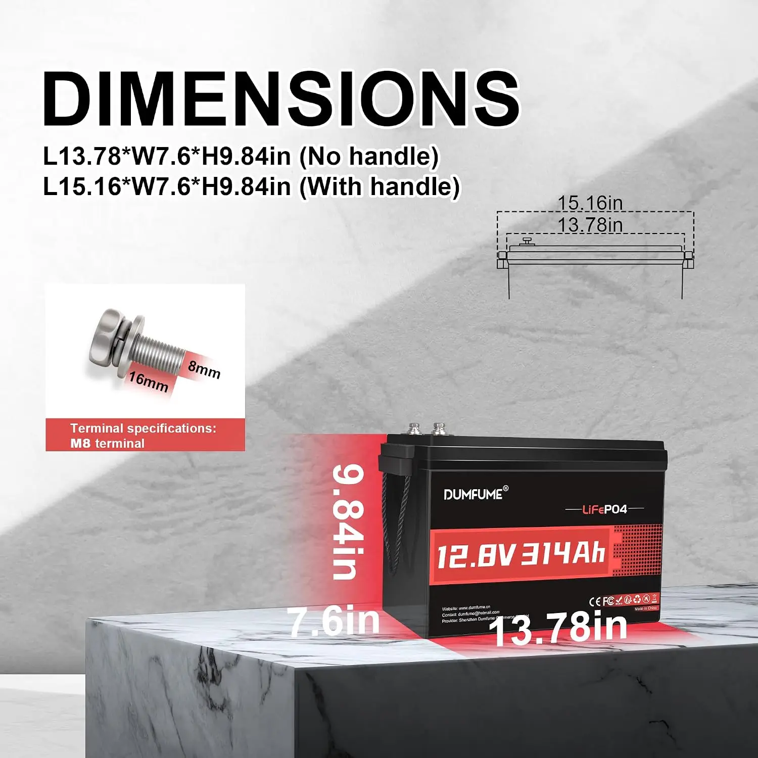 2 Packs 12.8V 314Ah LiFePO4 Battery 200A BMS Deep Cycle Solar RV Marine Energy Storage, Customized