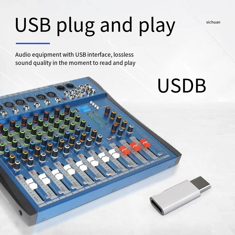Dj Controller Mixer Audio mixing meter Card Professional Pc Digital Console Interface Console Professional Equipment 8 channels