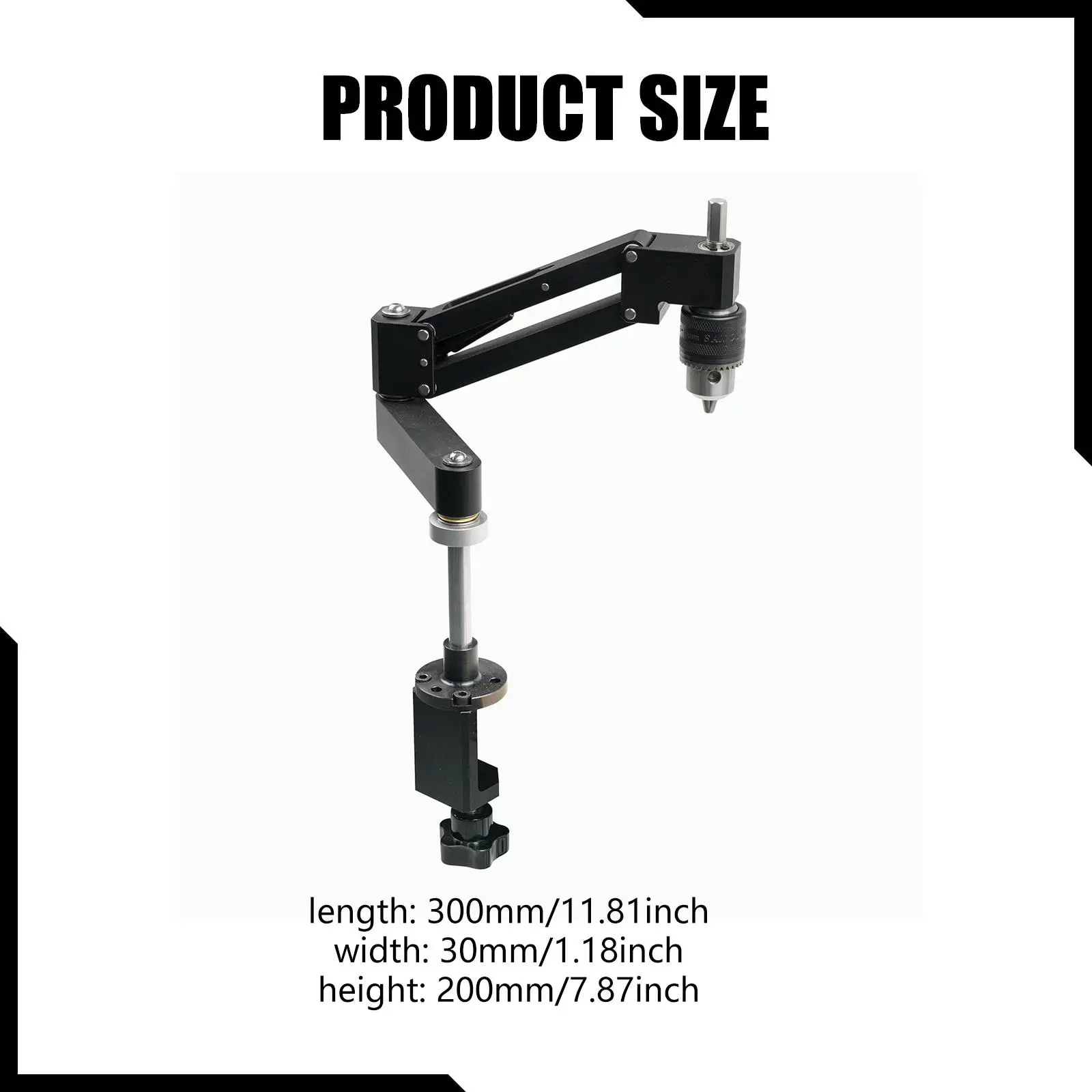 

Aluminum Alloy Manual Tapper Machine Adjustable Rocker Stand Multi Direction Drill Arm for CNC DIY Projects