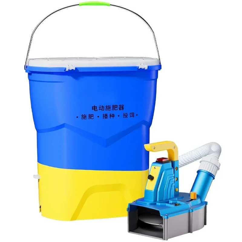 25L/30L Agricultural Electric Fertilizer Spreader, Backpack-Style Fully Automatic Seeder, 32A/68A Lithium-Ion Seeder