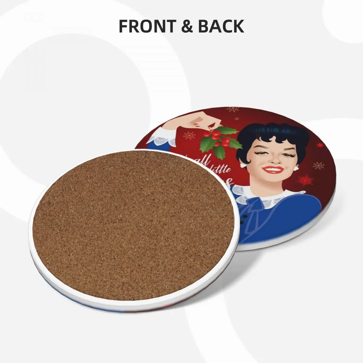 A Little Auntie Mame Christmas Ceramic Coasters (Set of 4) pot anti slip tea cup holder Coasters