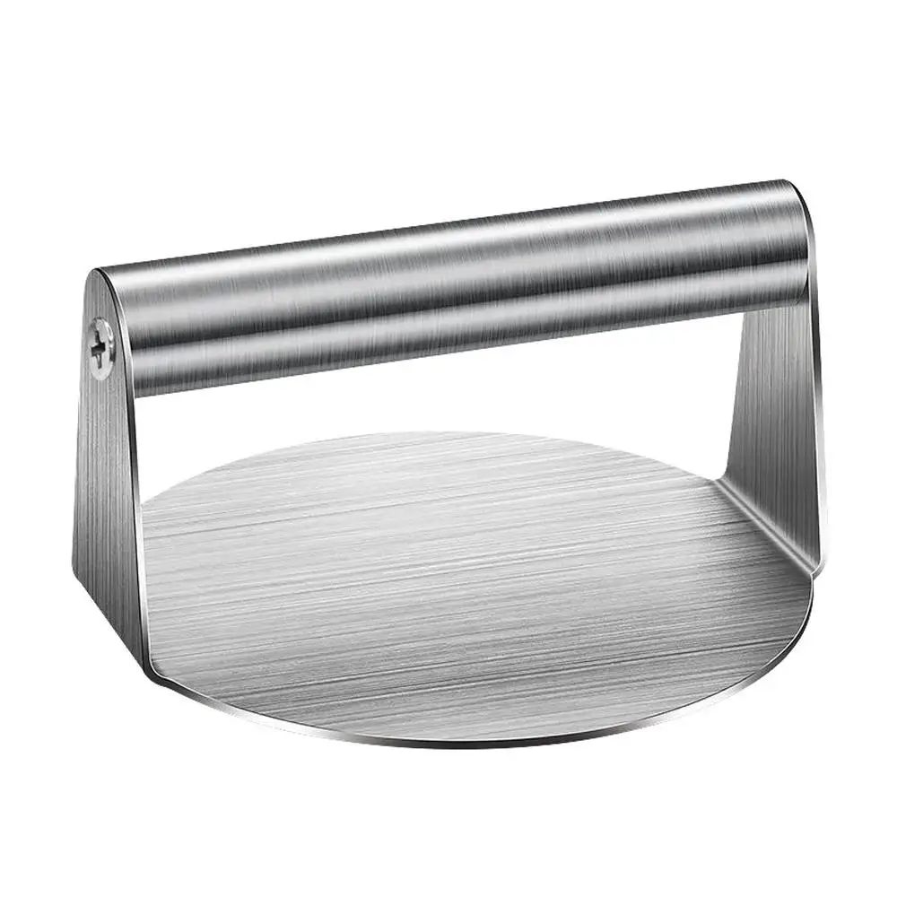 الفولاذ المقاوم للصدأ همبرغر فطائر الصحافة قالب غير عصا سهلة التنظيف التعميم صانع الخبز المسطح اللحوم الصحافة الهراسة أداة المطبخ #2