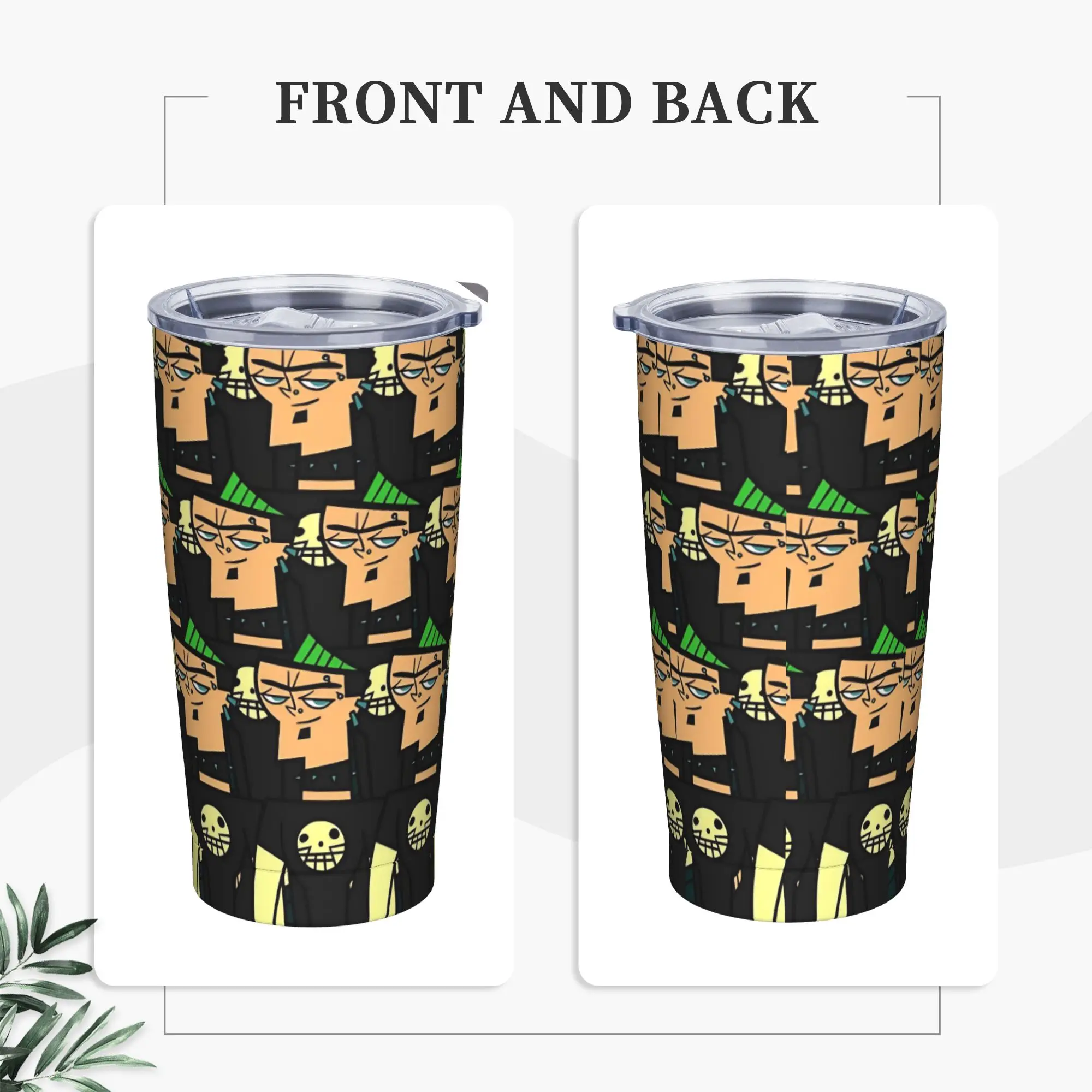 Totals Dramas Duncan Tumbler Vacuum Insulated  Thermal Cup with Lid Straw School Mugs Water Bottle, 20oz