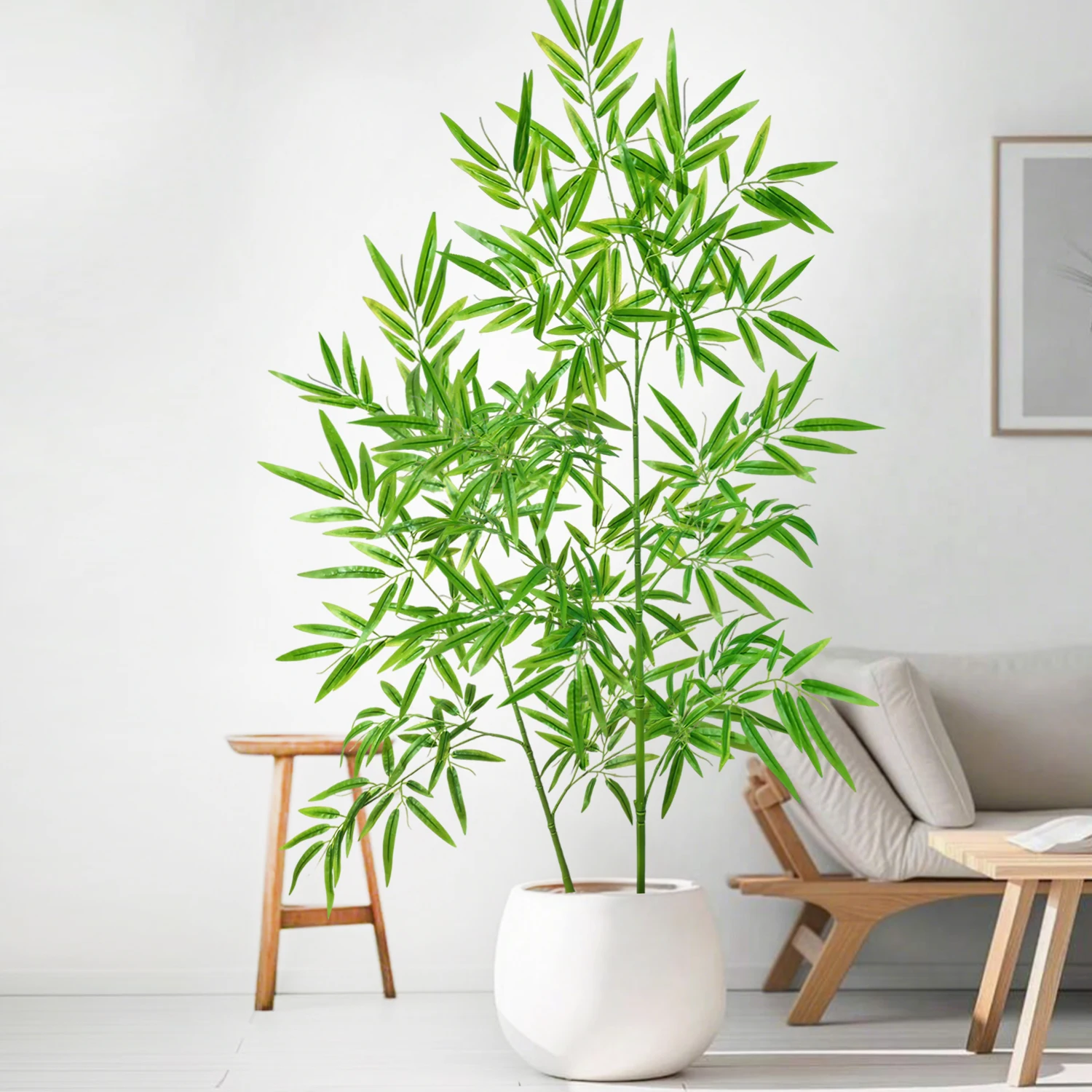 120-240cm/94,4in Künstliche Bambus- und Monstera-Pflanzen, Künstliche Palmen, Hohe Grünpflanzen, Geeignet für Zuhause, Garten und Zimmer – Detail 26
