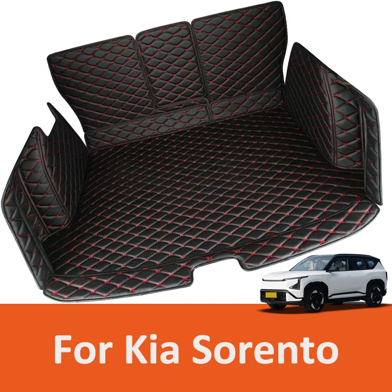 High quality Leather Car Trunk Mats Customized wear-resistant For Kia Sorento 2013-2014 Cargo Liner Accessories Interior Boot