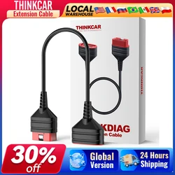 THINKCAR ThinkDiag OBD2 Extension Cable 16 Pin Male to Female Car Diagnostic Extender Cable Automotive Adapter Cord Universal