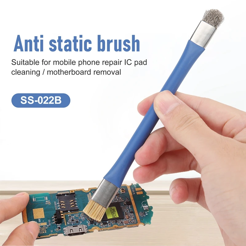 Safe Brush Anti-Static Motherboard PCB Cleaning Brush For Mobile Phone Repair Tools Kit Double Head Convenience