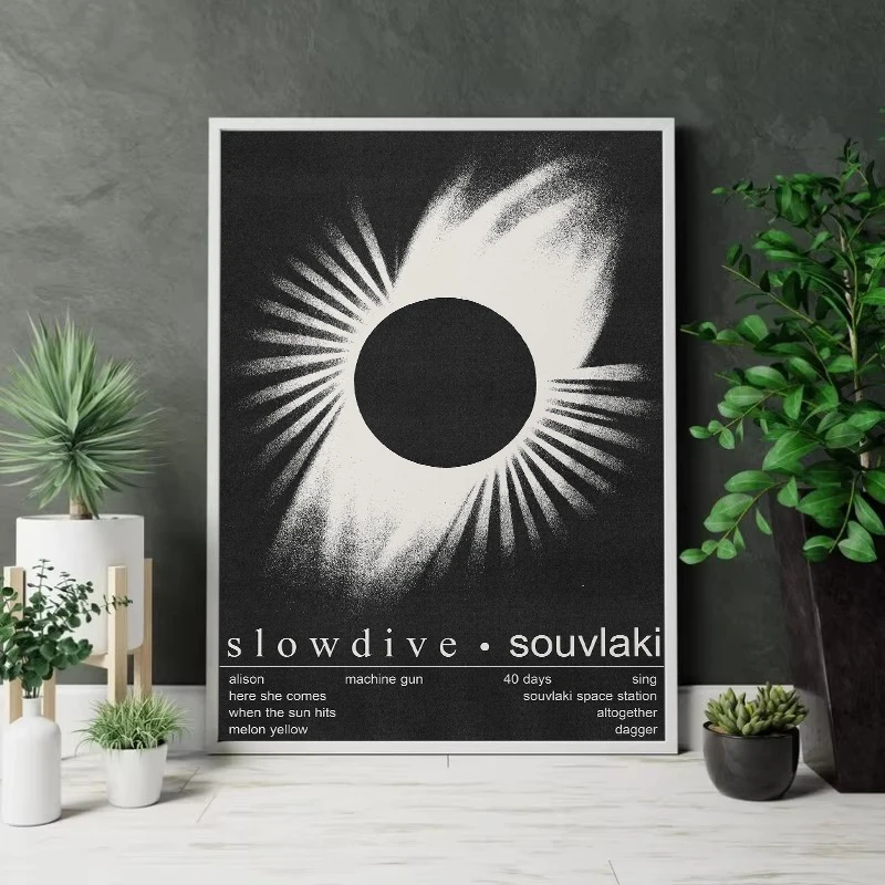 Abstract Slowdive Souvlaki Shoegaze Minimal Music Album Cover Poster Canvas Painting Wall Art Pictures Home Interior Decor