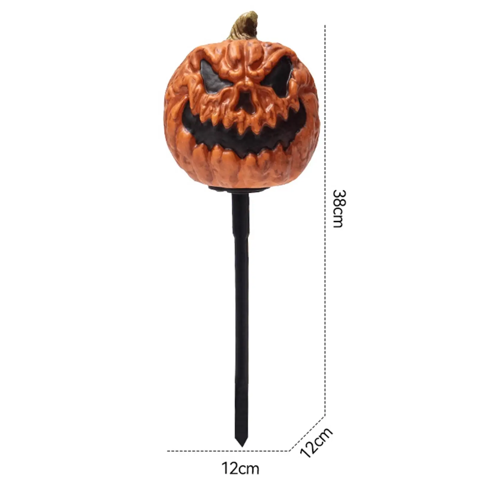 Pumpkin Stake Lights Lamp Scene Layout Props Scary Pathway Markers Lights