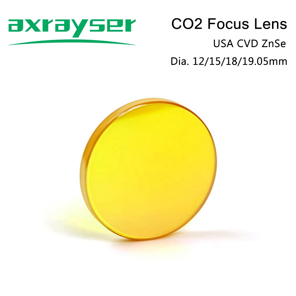 Co2レーザーフォーカスレンズ,機械切断および彫刻用,cvd znse,直径18mm,19.05mm,20mm