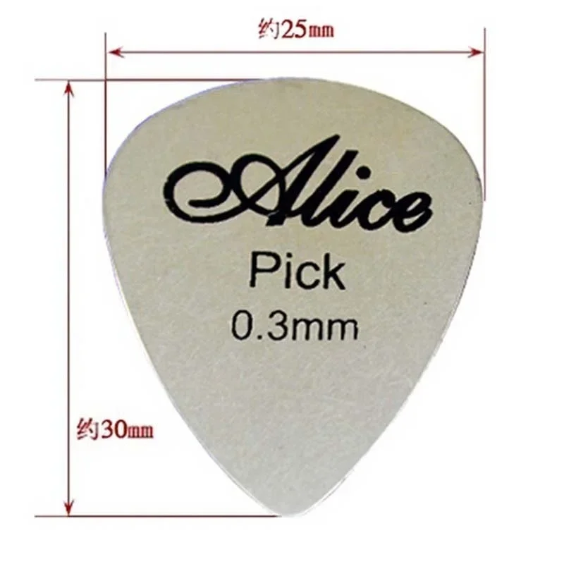 Pá do metal do aço inoxidável para a guitarra elétrica, Bullet Guitar Picks, Pá popular útil