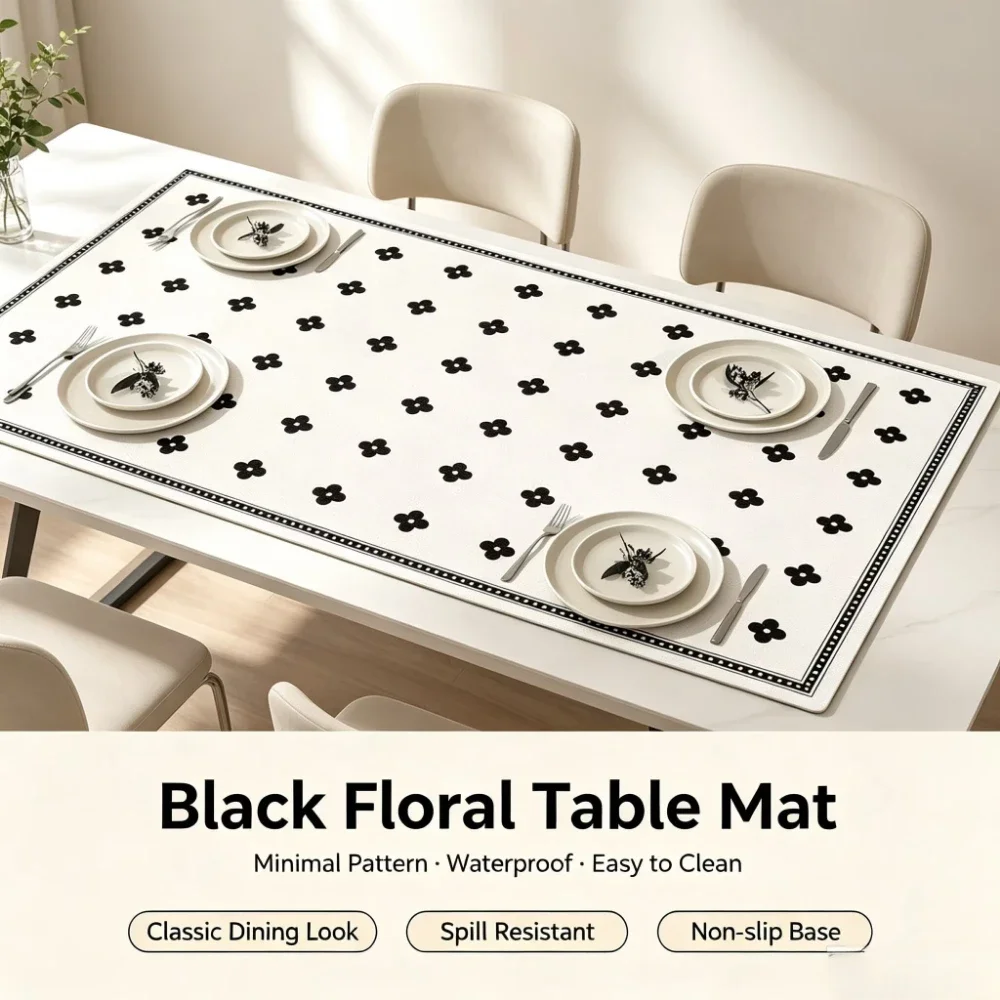 Table Mat Waterproof, Oil Resistant, High Temperature Resistant, No Wash, Anti Scald, Heat-insulating, Leather Coffee Table Mat