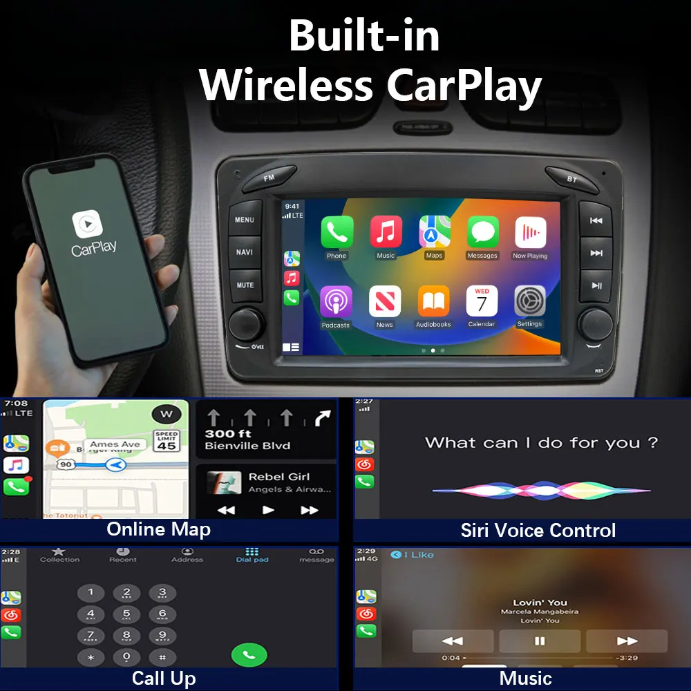 مشغل سيارة أندرويد لسيارة Mercedes Benz G-Class CLK-Class W463 W203 W209 Viano Vito W639 Fit Exchange Update Refresh Replacement FM