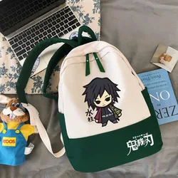 Demon Slayer Tanjiro Kamado Giyu Tomioka Agatsuma Zenitsu Backpack Anime Peripheral Cute Cartoon Large Capacity School Bag Kawai