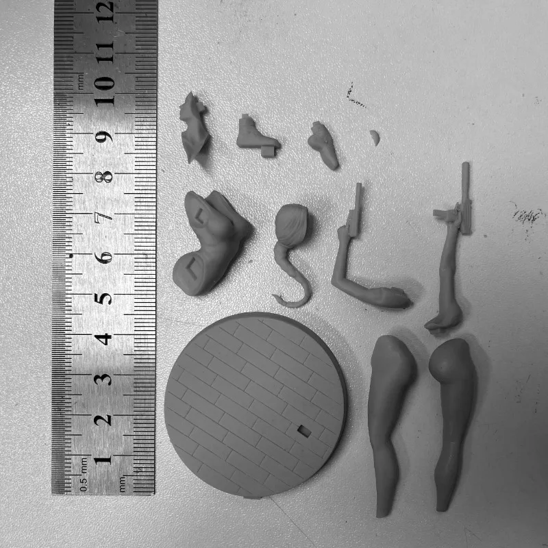 1/24 Scale Resin Figure Model Building Kit  Hobby Miniature Ballet Dancer Gunner Diorama Toy Unassembled Unpainted Free Shipping