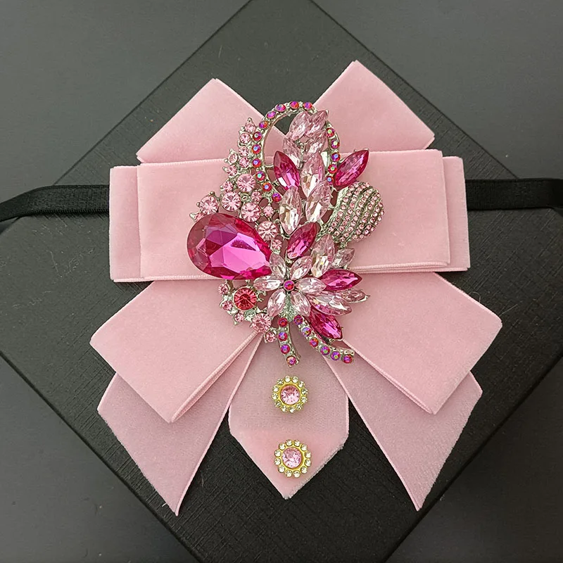 Herren Fliege Samt Strasssteine Handgefertigter Schmuck Geschenke High-End Business Bankett Anzug Hemdkragen Blume Männer Hochzeit Fliege – Detail 18