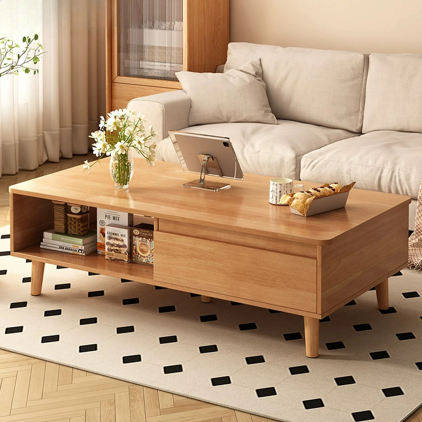 Funky Commercial Coffee Table Multifunctional Easthetic Mid Century Coffee Table Japanese Living Room Mesa De Madeira Furniture