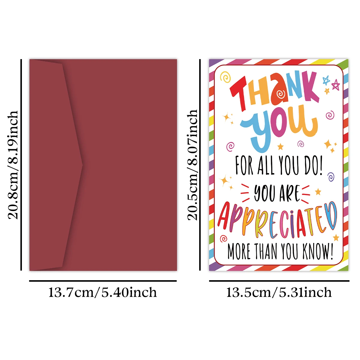 1PC Funny Teacher Appreciation Card,Creative Thank You Teacher Text Pattern Gift Card,The Best Gift For Teachers,Thank You Card