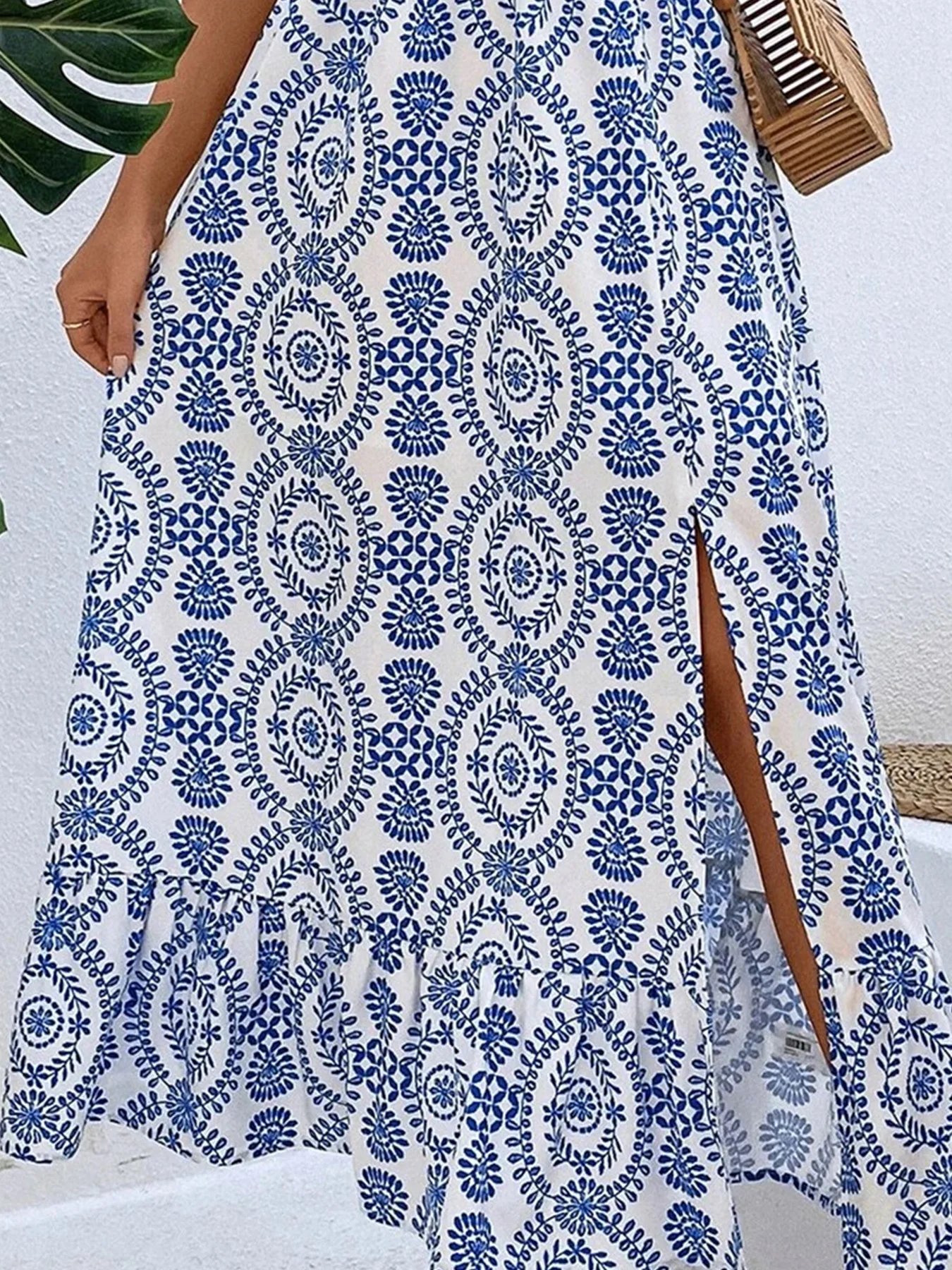 Sommer Kleider für Frauen Spaghetti Strap Ankle-Länge Frauen Kleid Mode Druck A-LINE Kleid Frauen Vestidos De Verano Mujer Q159