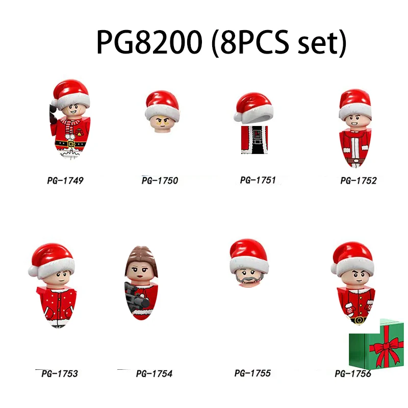 Christmas gifts Hoilday Present Buiding Blocks Cartioon Anime Assemble Bricks Action Figures Cute Dolls Toys For Kids Children