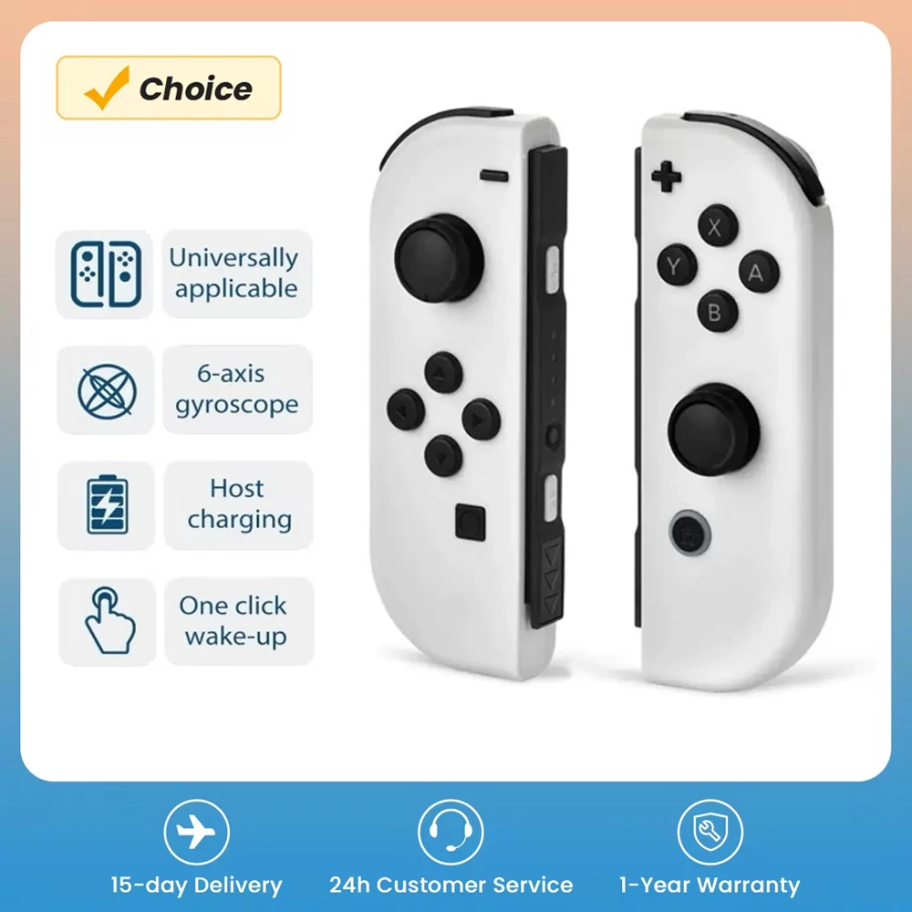 

Контроллер JoyPad Joycons 6-осевой гироскоп Беспроводной геймпад для переключателя NS Джойстик Функция пробуждения Контроллеры переключателей