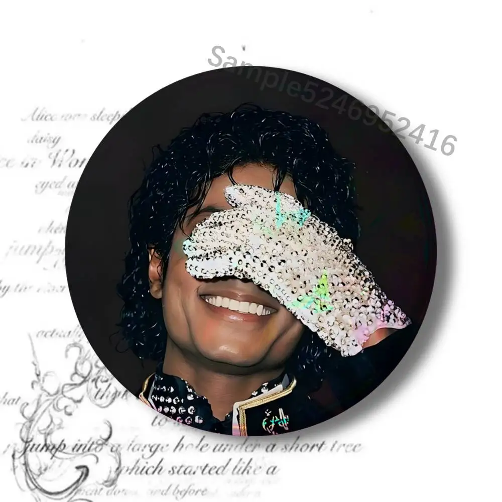 M-Michael Jackson Bad Off the Wall Badges Button Pins Brooch Creative Funny Quotes Clothes Backpack Jewelry Gift For Kid Friends view 5
