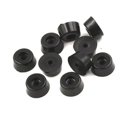 10pcs Anti Slip Furniture Legs Feet Black Speaker Cabinet Bed Table Box Conical Rubber Shock Pad Floor Protector Furniture Parts