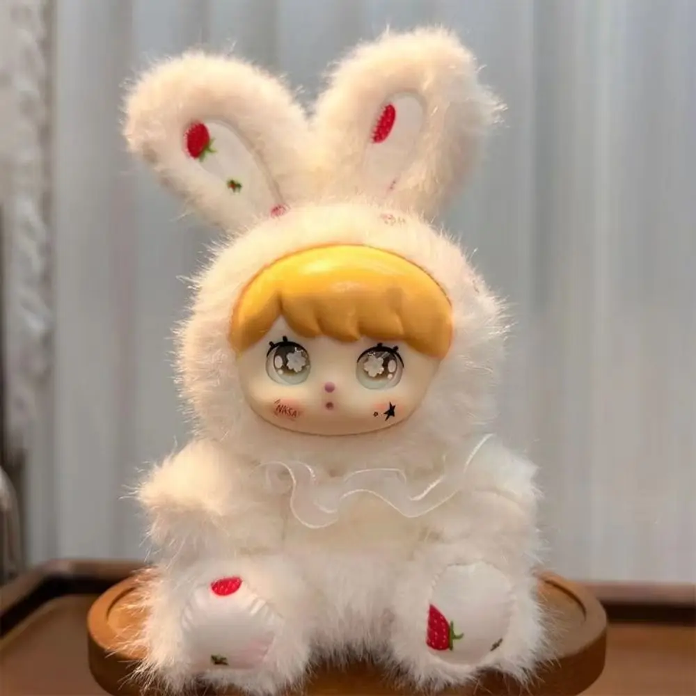 Bag Charm Rabbit Plush Keychain Hangings Decoration Stuffed Animal Bunny Pendant 15cm Keychain Vinyl Doll Backpack Accessory