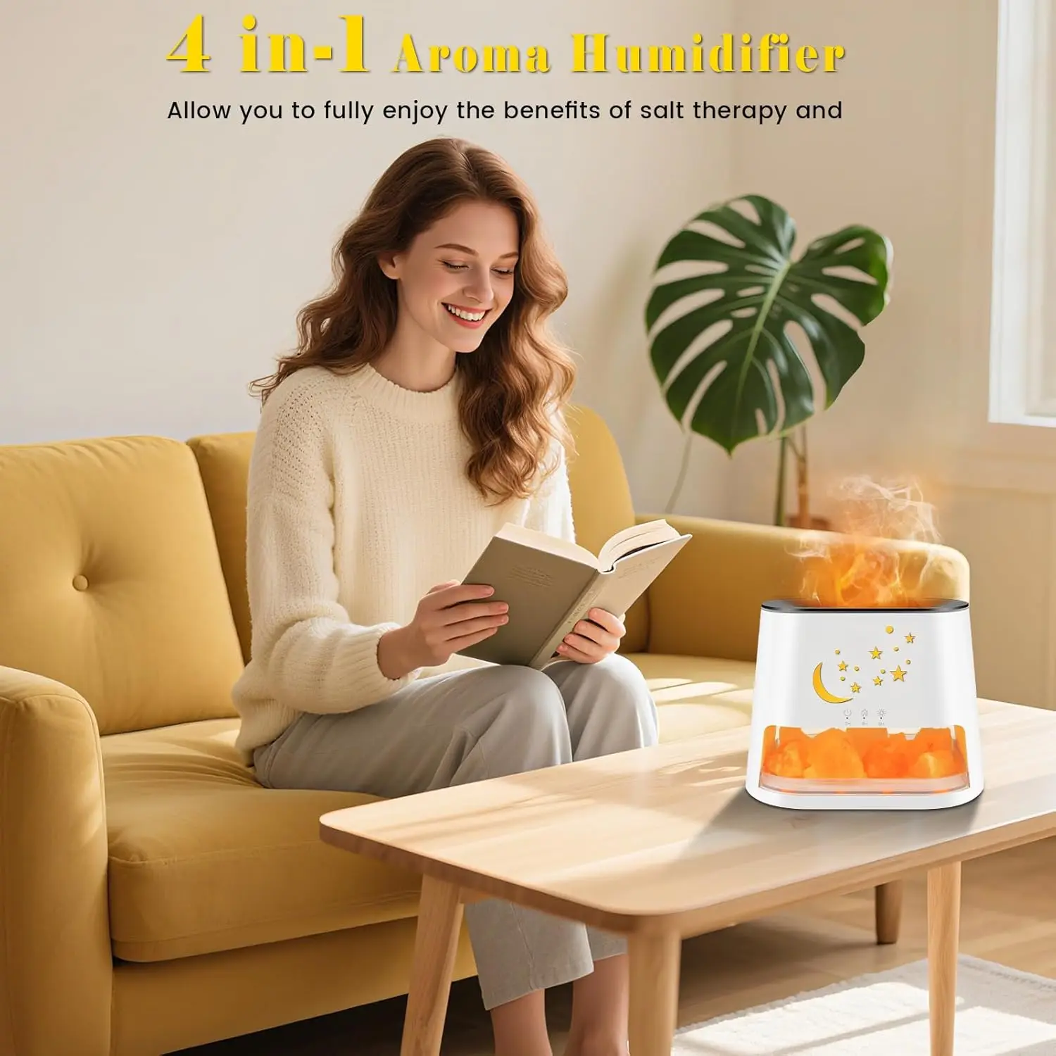 2026 New Upgrade 260ml Essential Oil Diffuser & Himalayan Salt Lamp With Remote Control, 8 LED Colors, Timer & Auto-Off Cool