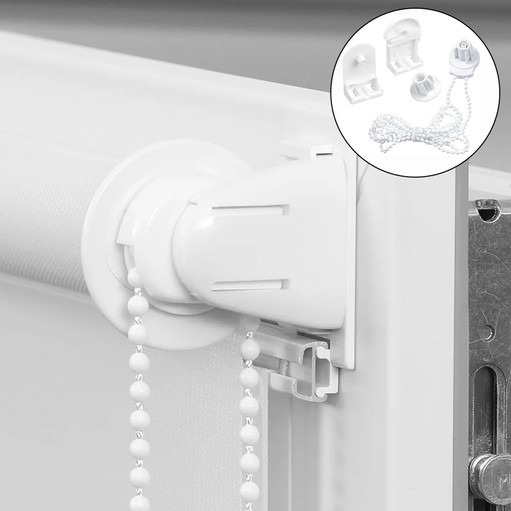 PVC-Kunststoff-Rollozubehör 240 Grad 25MM Rollo-Montageset Vorhangkettenheber 300CM Vorhang-Reparaturzubehör