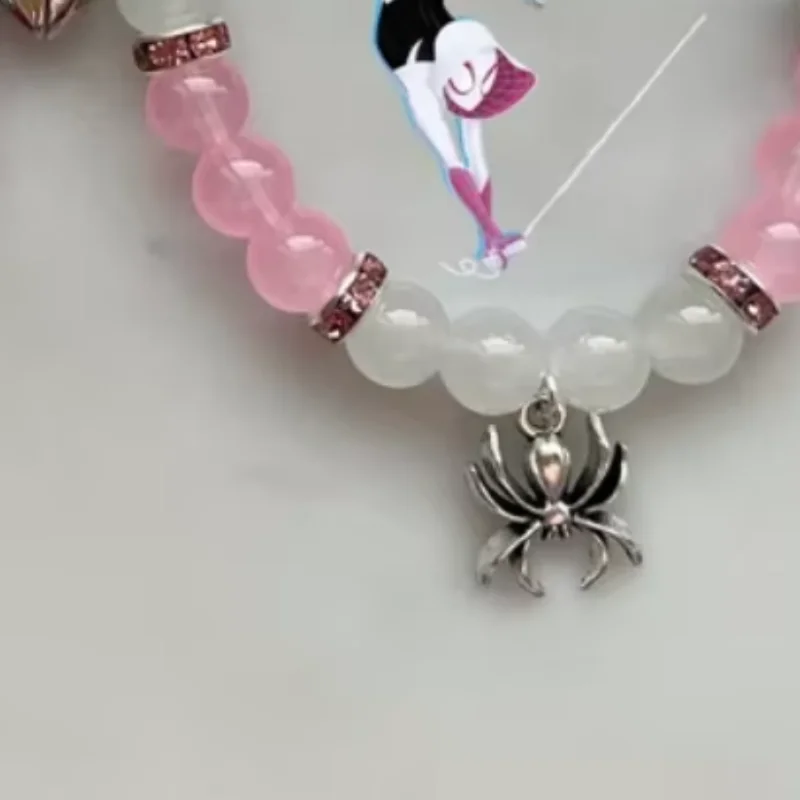 Miles Morales and Gwen Stacy Matching Bracelet With Heart Magnet