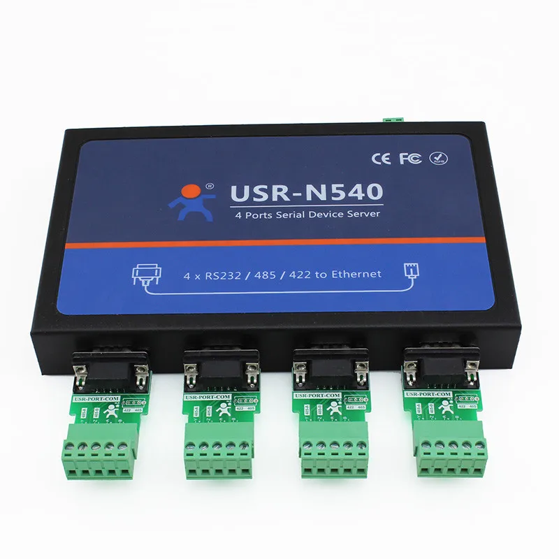 -N540 4 Serial Port RS232 RS485 RS422 to Ethernet TCP/IP Converter DC 5-36V