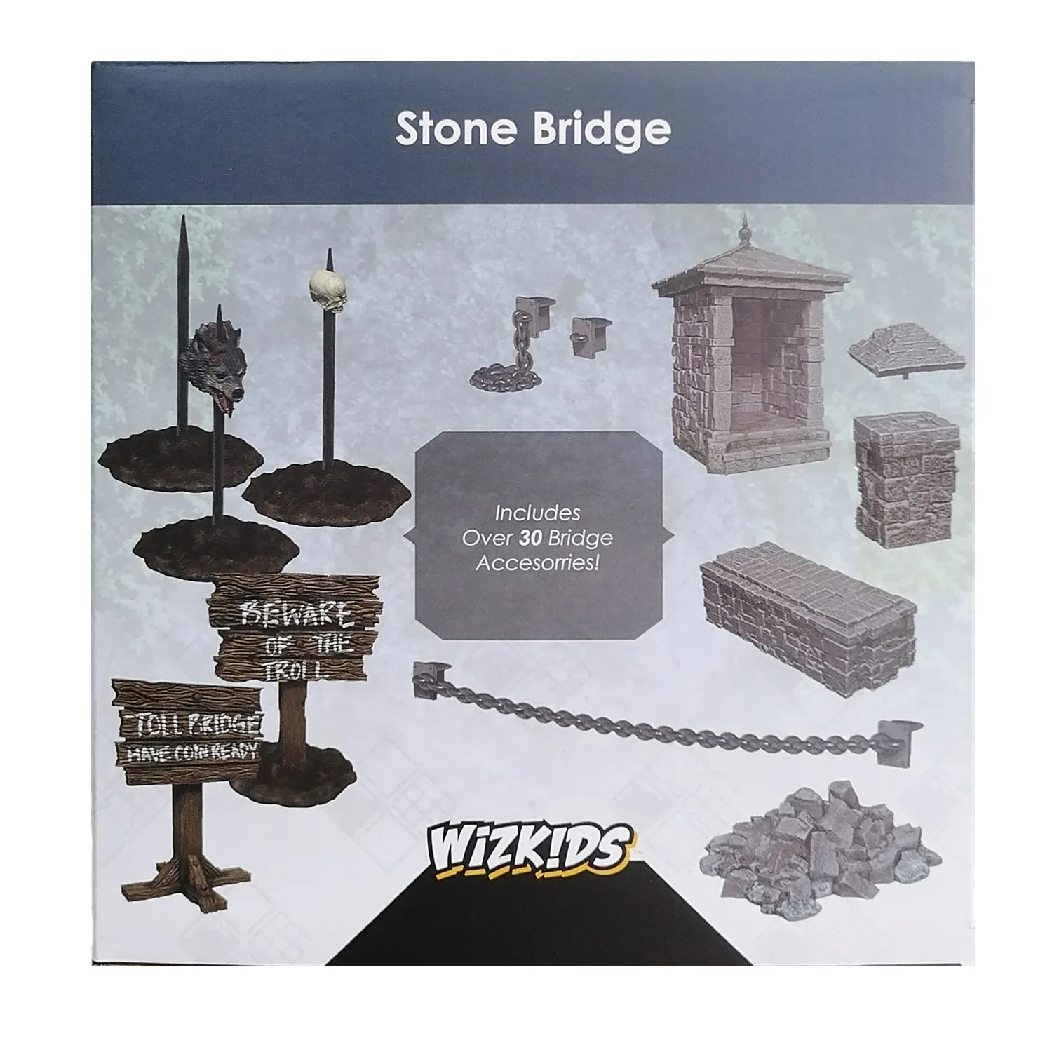 Warlock Tiles Wizkids 4D Settings Stone Bridge Board Game Dungeons Dragons DnD Action Figure Miniature Model Toy Collect Gifts