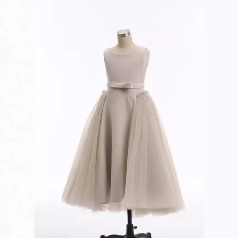Girls' Formal Dress Luxury Exclusive Style Host Piano Performance Outfit Grade Examination Violin Performance Outfit Dress