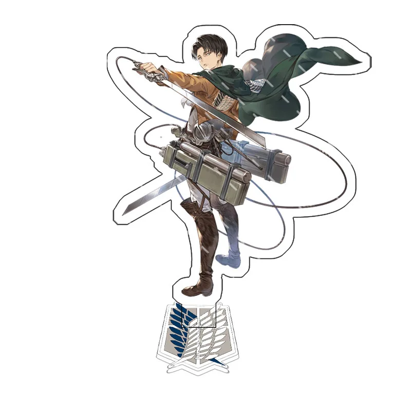 Attack on Titan Acrylic Standing Sign Cartoon Anime Figure Peripherals Stand Model Kids Desktop Ornament Collection Model Gifts