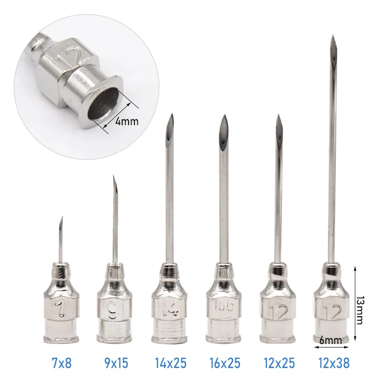 Farm Animals multifunctional Injection Needle Stainless Steel Dispensing Needle Syringe Poultry Small Veterinary Supplies 10Pcs