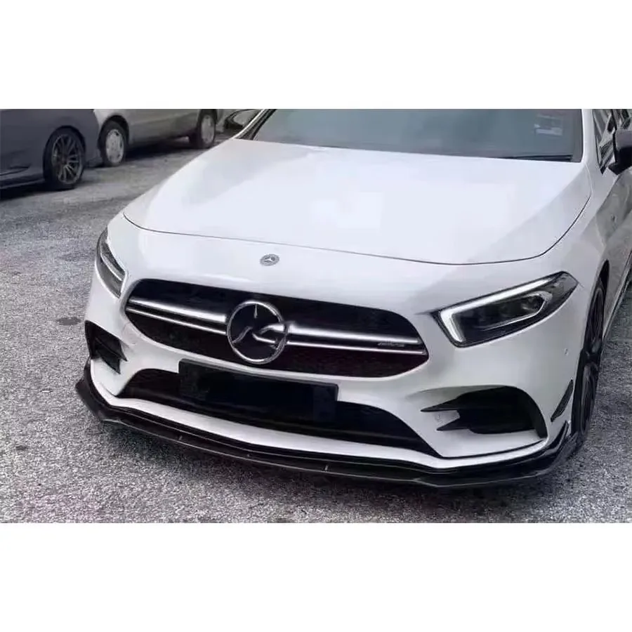 

Для Mercedes Benz A Class W177 A35 A45 Передняя губа из углеродного волокна Автомобильный передний бампер Диффузор Передний подбородок Спойлер Автомобильные аксессуары