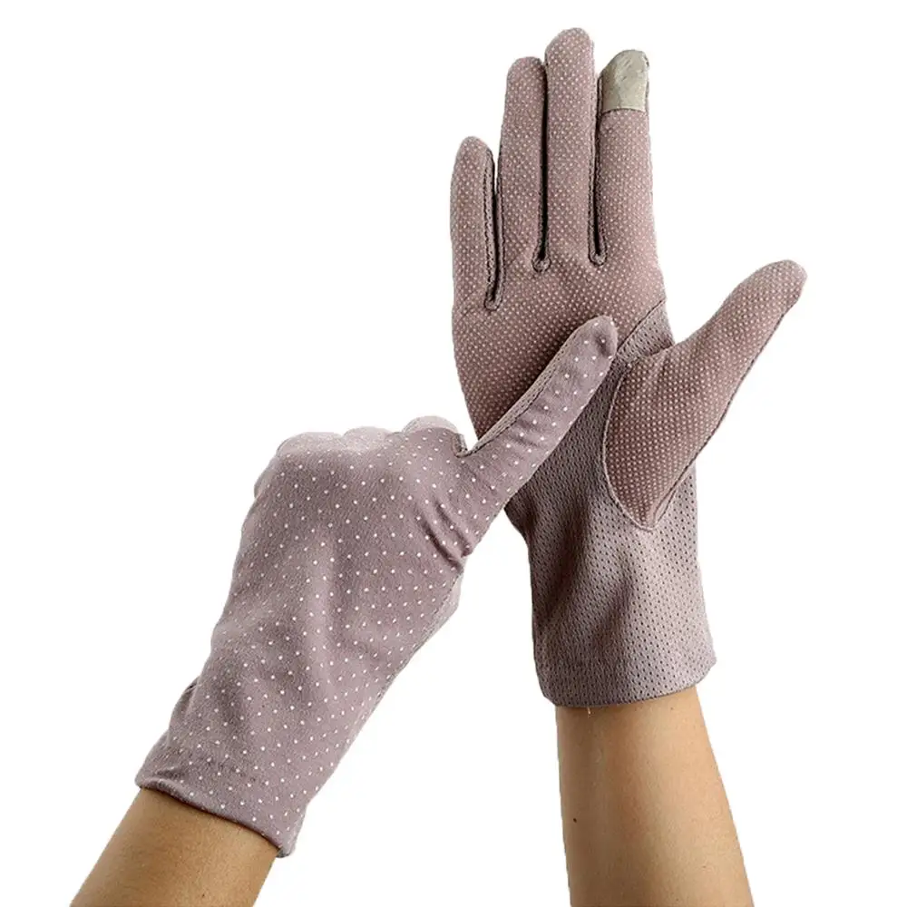 Fashion Thin Sunscreen Driving Sun Protection Short Gloves Touch Screen Gloves